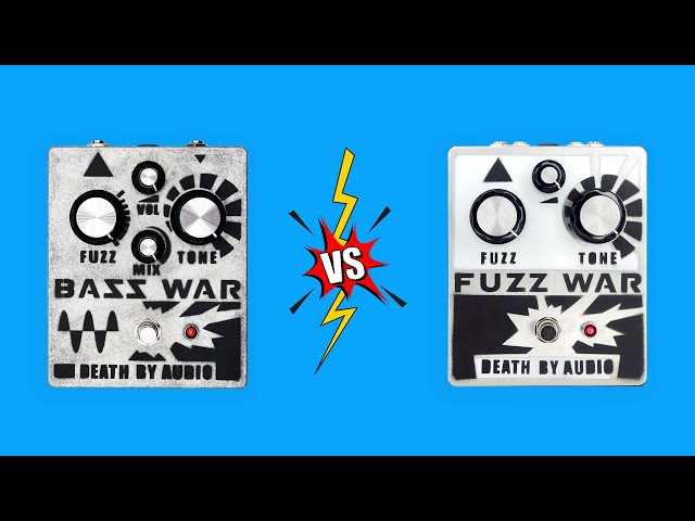 Bass War vs Fuzz War - Death By Audio fuzz comparison with guitar