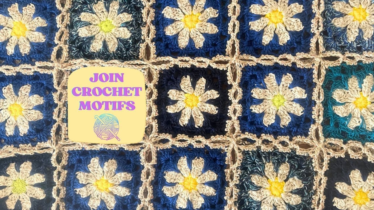 Motif Connection] Crochet method to make the cross part look like