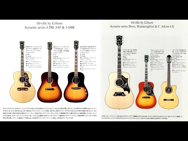 Orville(オービル) by Gibson アコースティックギター カタログ - YouTube