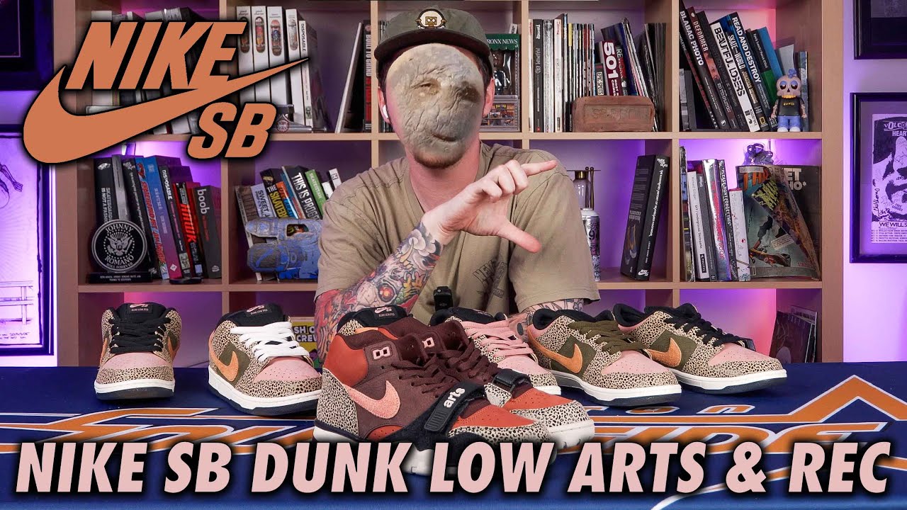 Nike SB Dunk Low Pro 'Arts & Rec' First Look - YouTube