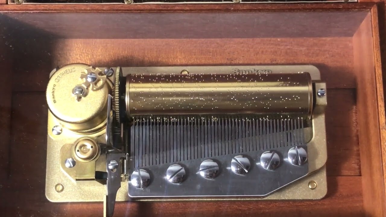 Nidec Sankyoオルフェウス 50弁 マホガニーケース ♪美しき青きドナウ