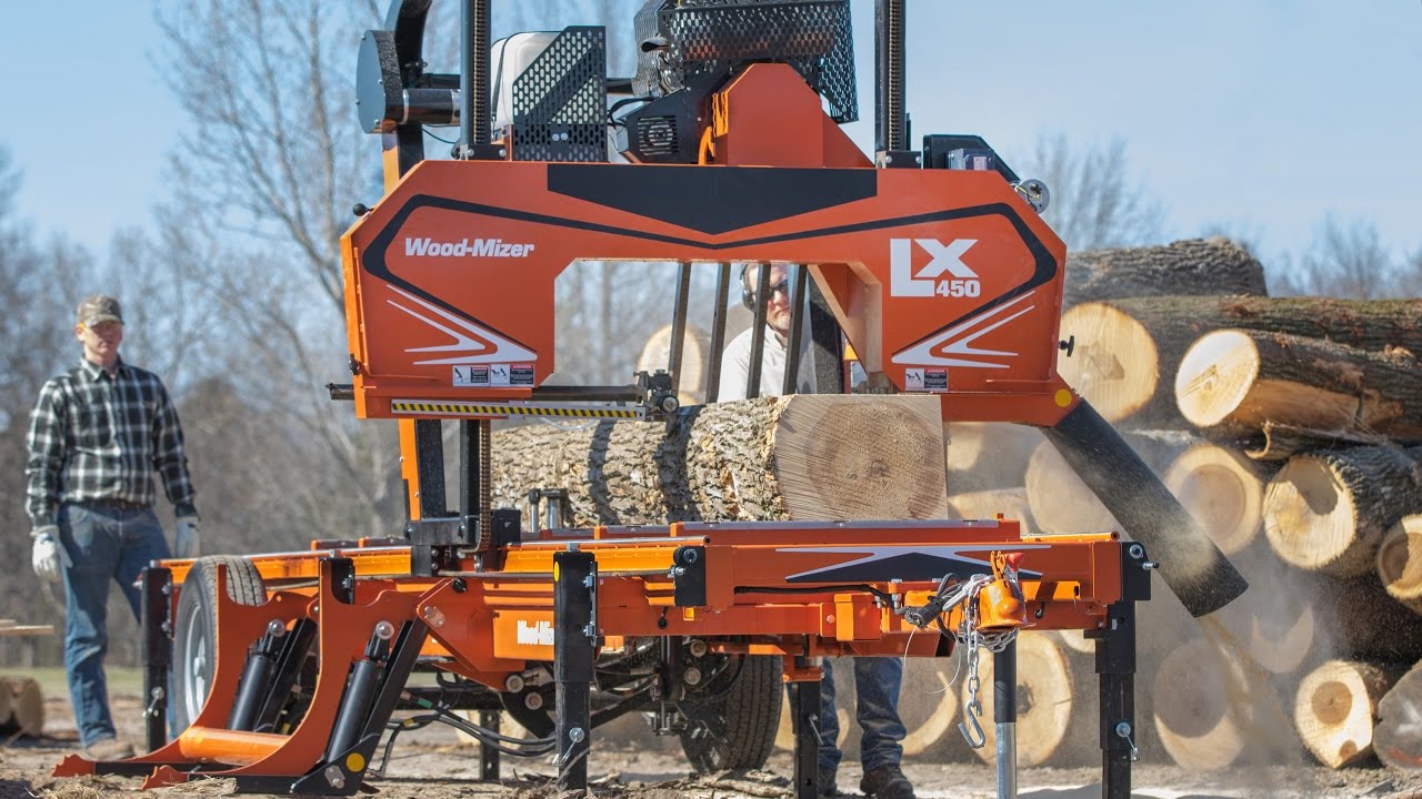 LX450 Twin Rail Portable Sawmill in Action | Wood-Mizer - YouTube