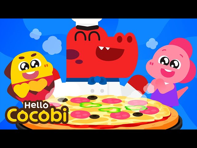 T-rex Pizza Chef 🍕Pizza Party with Tyrannosaurus Rex! | Nursery