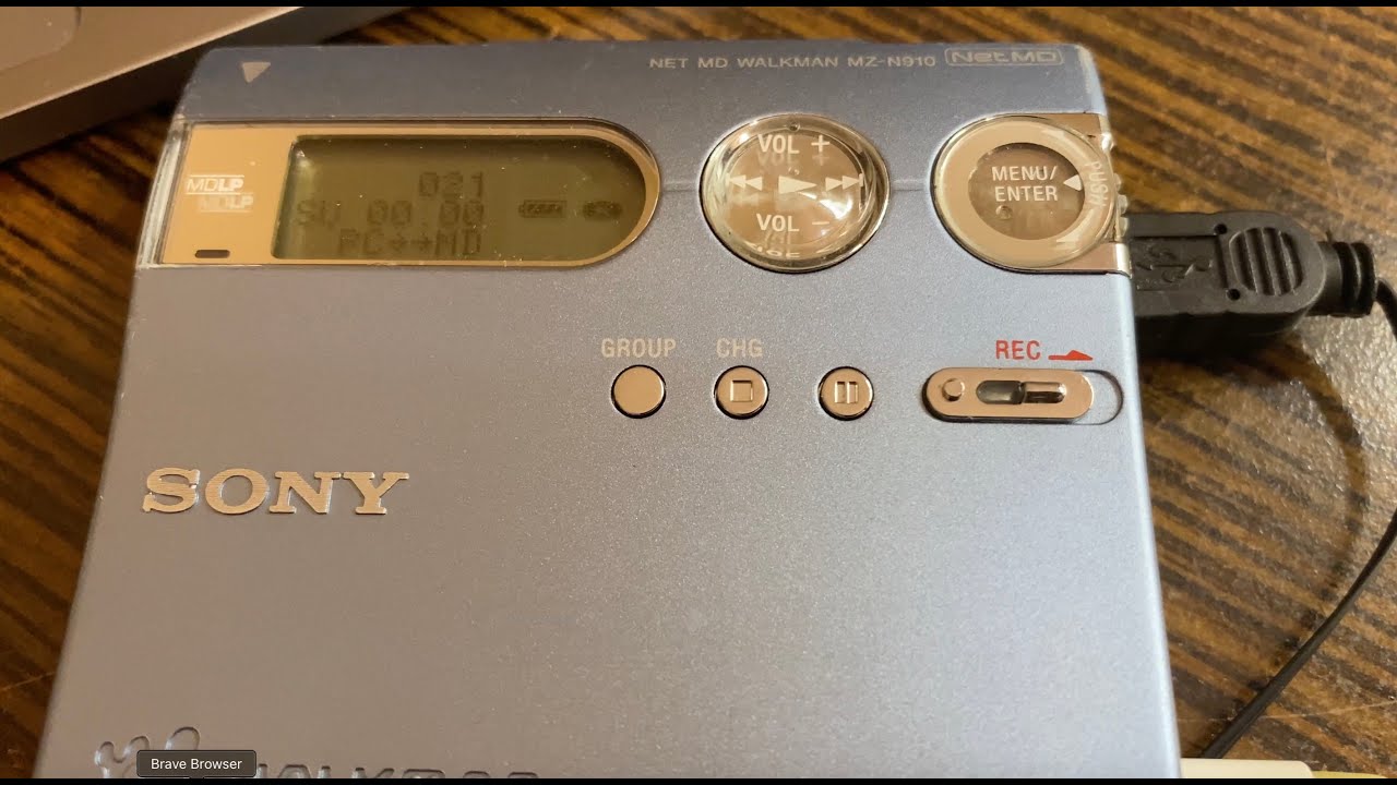 Sony MZ N910 walkman - minidisc player recorder netMD service #diy