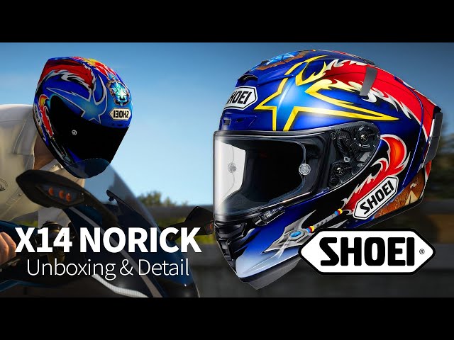 SHOEI X-14 NORICK HELMET Unboxing & Detail / 쇼에이 x14 - YouTube