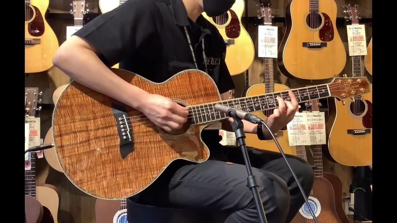 売約済み】【異次元の超美杢個体!!】Takamine DMP100K N #60030347