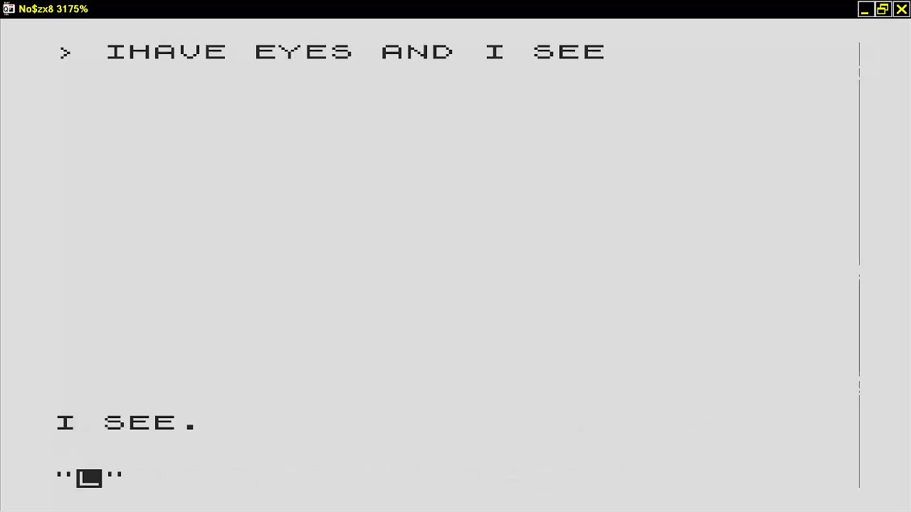 Eliza AI A I ARTIFICIAL INTELLIGENCE IQ 19xx SINCLAIR ZX80 ZX 80