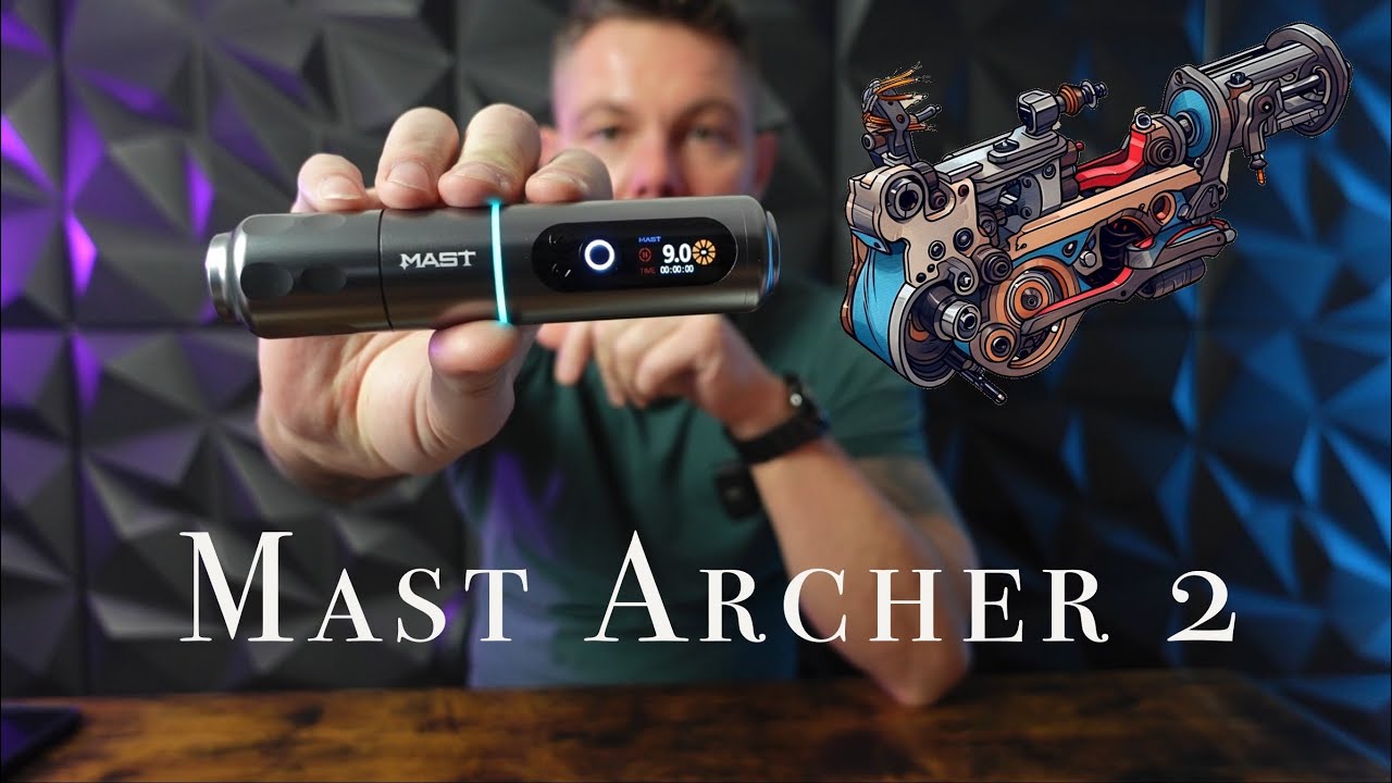 Whip Shading Tattoo | Mast ARCHER 2 tattoo machine - YouTube
