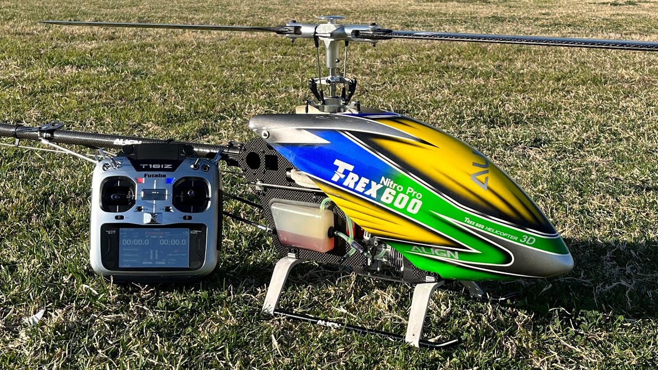 Alan Szabo Jr. ALIGN Trex 600N Old School Nitro - YouTube