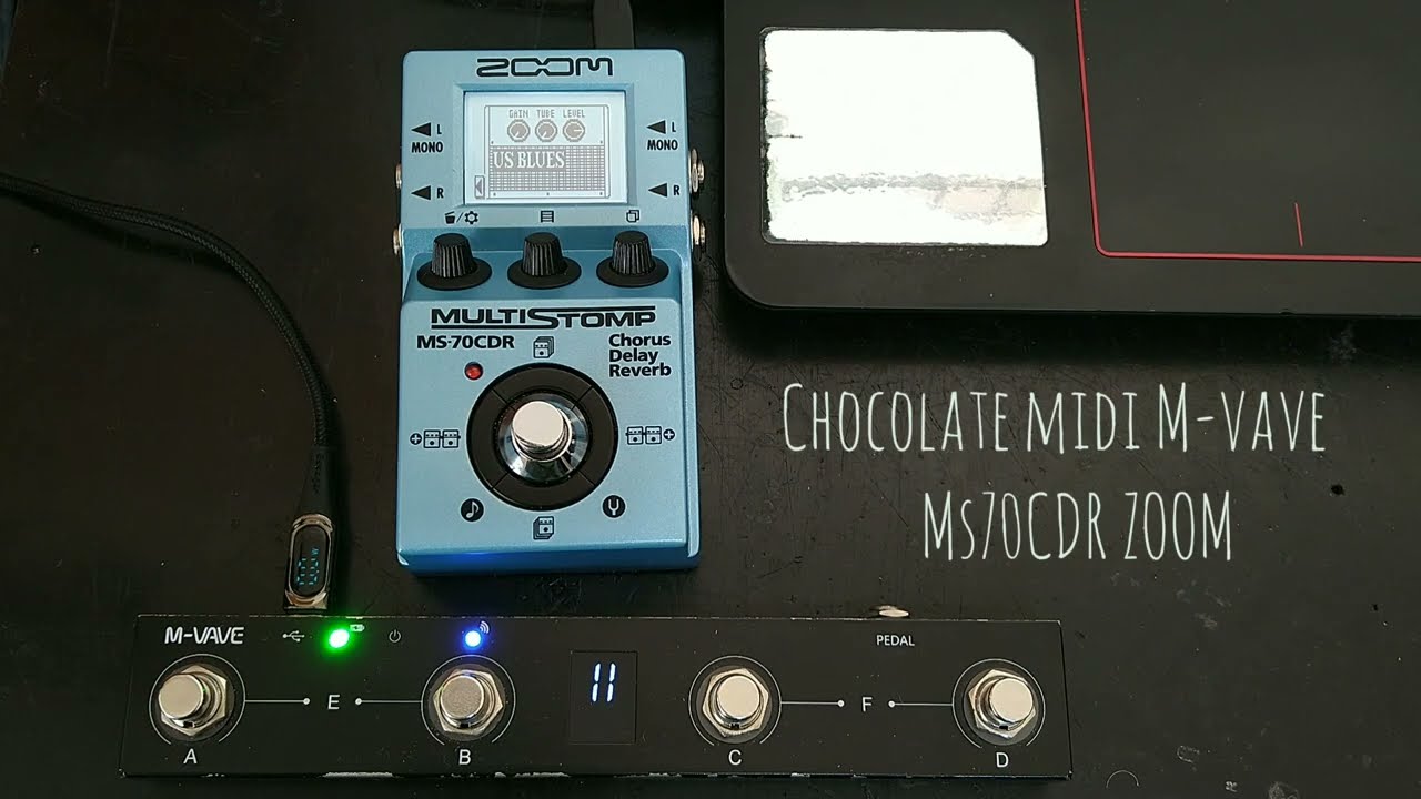 Zoom Ms70cdr M-vave chocolate midi (on/off fx e parâmetros) - YouTube