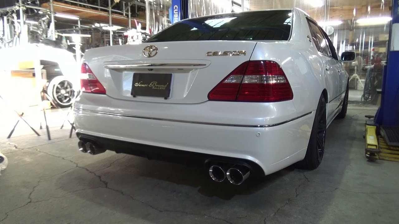 30セルシオ後期 4本出し ワンオフマフラー 【エアロ/エイムゲイン純VIP