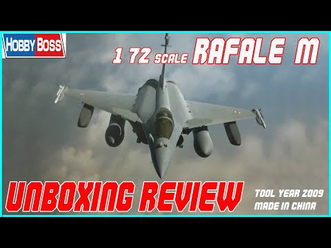HOBBY BOSS 1/72 DASSAULT RAFALE M UNBOXING REVIEW - YouTube