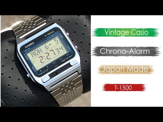 Vintage Casio T-1500 Digital Japanese Dictionary World Time Chrono