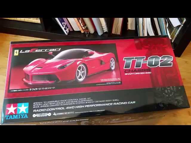 Tamiya 1/10 Laferrari RC kit TT02 Unboxing (English) - YouTube