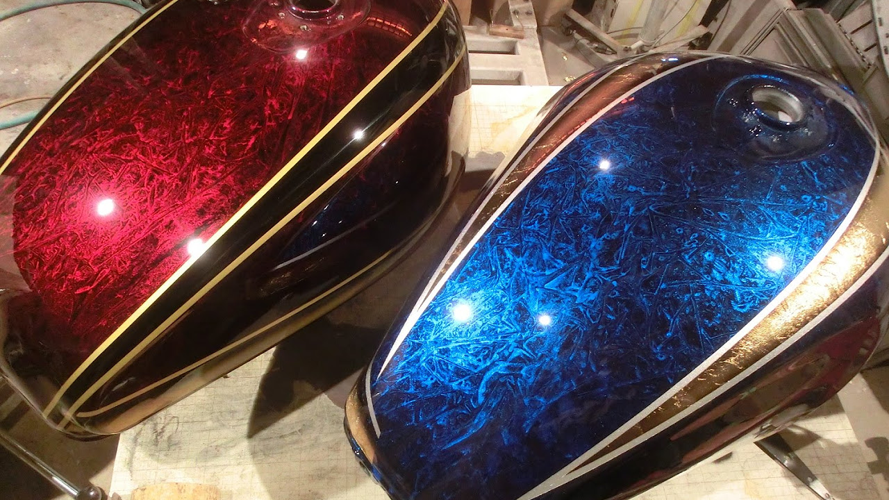 ゼファー400 ゼファーχ ガソリンタンク ラップ塗装 ゼファー400 火の玉