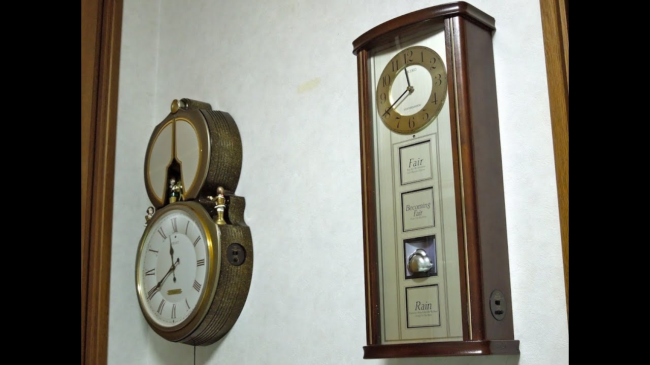 からくり時計 SEIKO Weather Window RE516B - YouTube