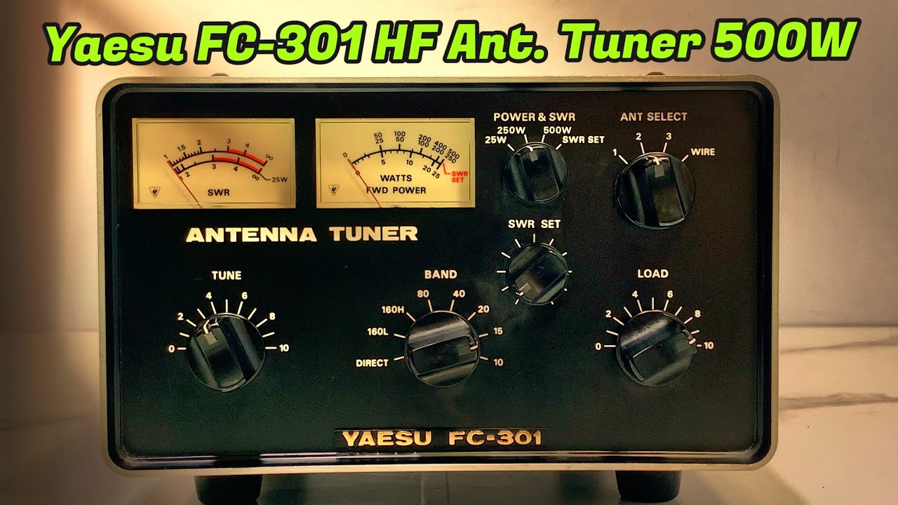 Yaesu FC-301 HF Manual Tuner 500W - YouTube