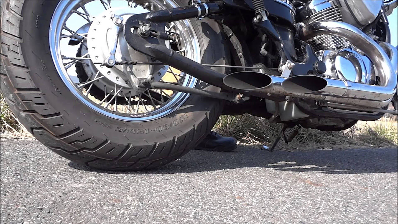 スティード400 アメリカンドラッガーズ ツインソードマフラー