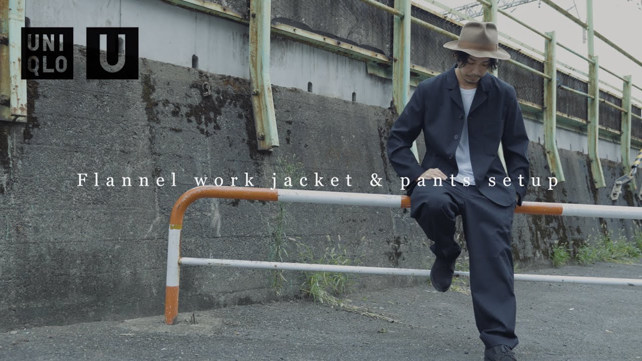 UNIQLO U] Flannel work jacket and easy pants set [Purchase