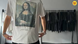 LEONARDO DA VINCH MONA LISA ART GREY HANES LARG
