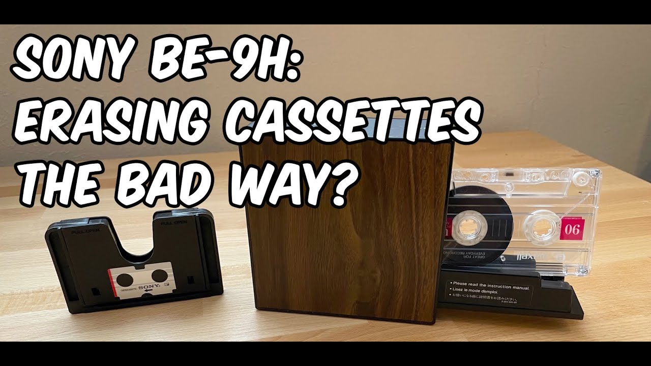 Erasing audio cassette tapes the 'bad way'? The Sony BE-9H - YouTube