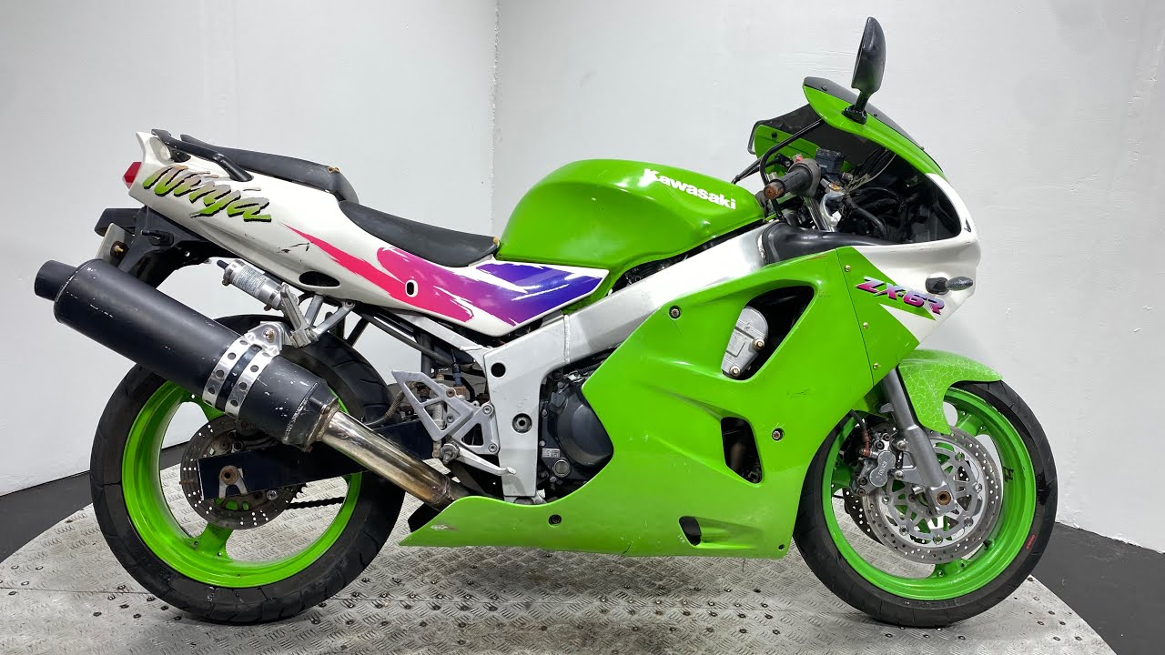 KAWASAKI NINJA ZX6R 1996 24K WALK AROUND / RUNNING VIDEO - YouTube