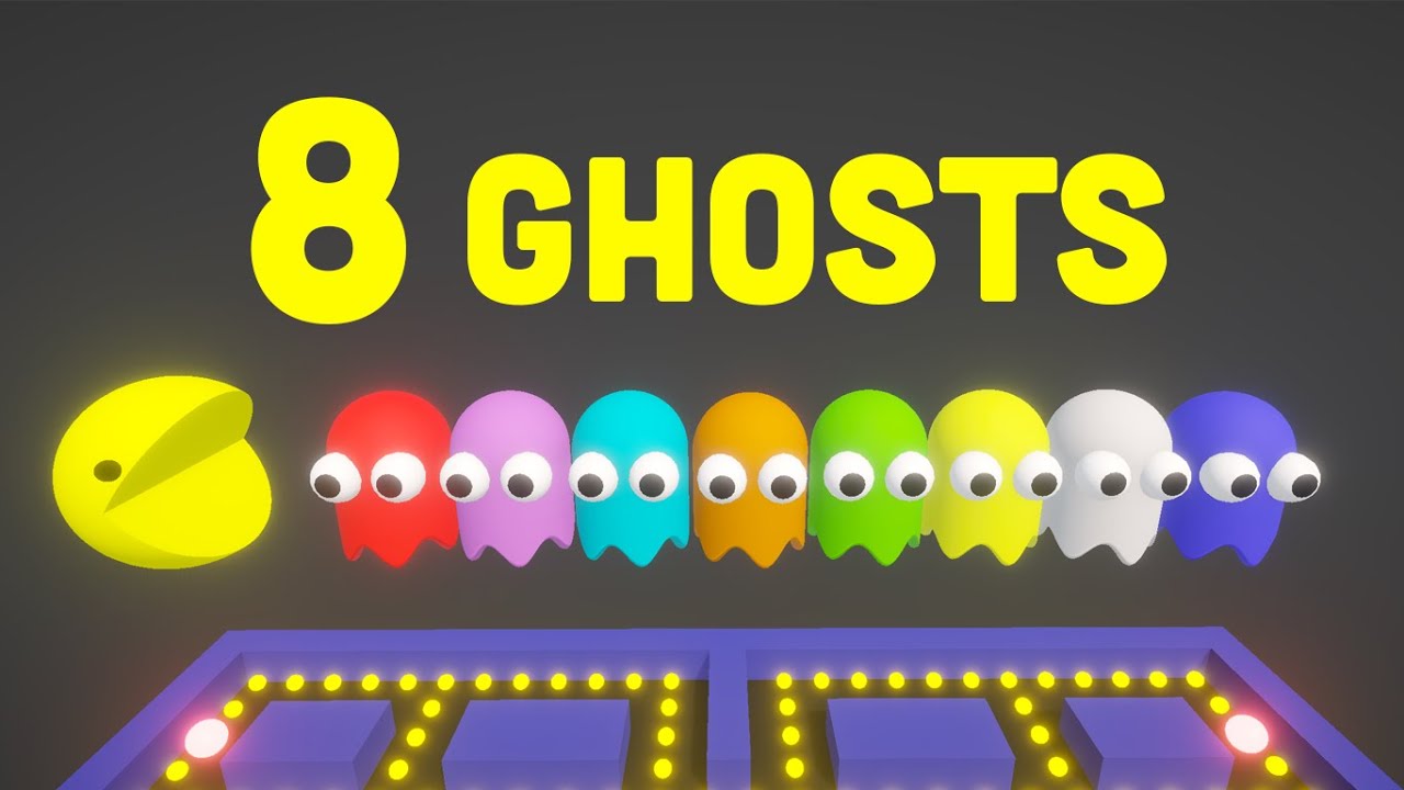 Pacman But There Are 8 Ghosts - YouTube
