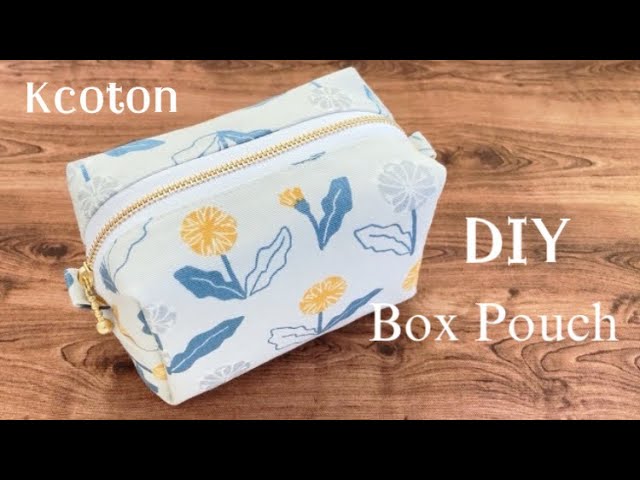 No failure [Basic box pouch] How to make with subtitles - YouTube