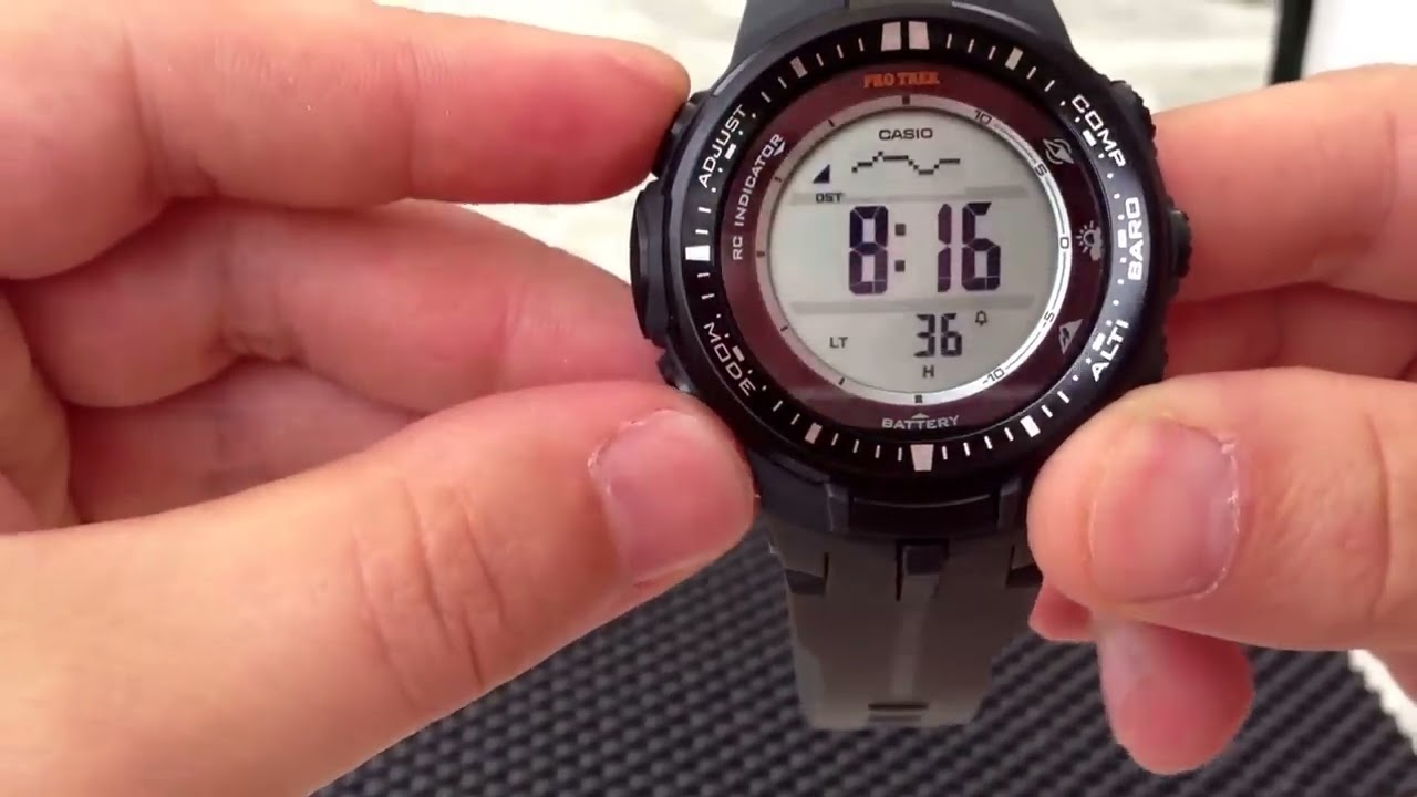 Casio ProTrek PRW 3000 Triple Sensor Tough Solar 3414 Review in