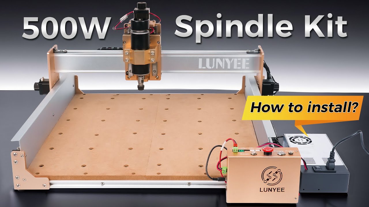 🔧 Upgrading 4040 Pro CNC with a 500W Spindle | Full Installation