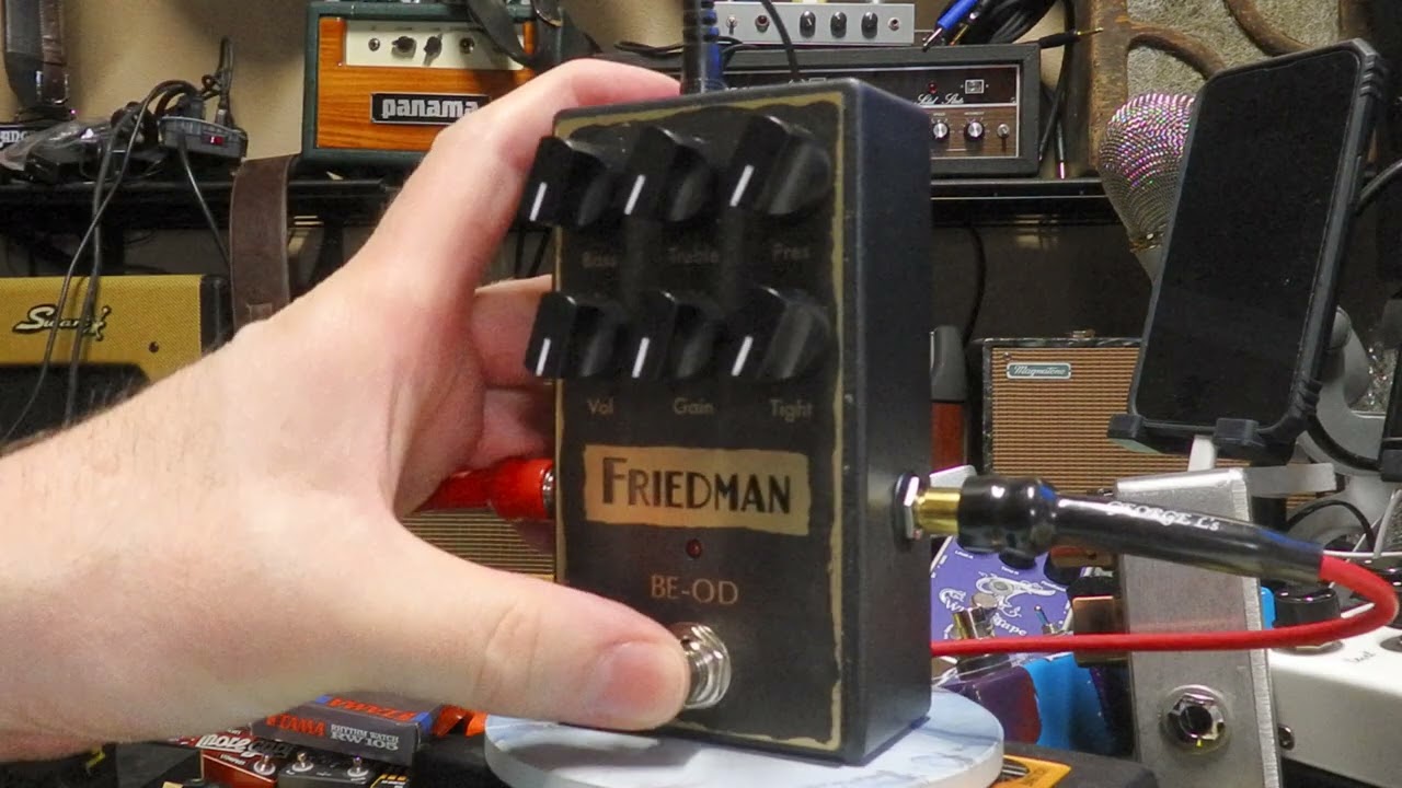 Friedman BE OD guitar effects pedal with Gibson Les Paul and