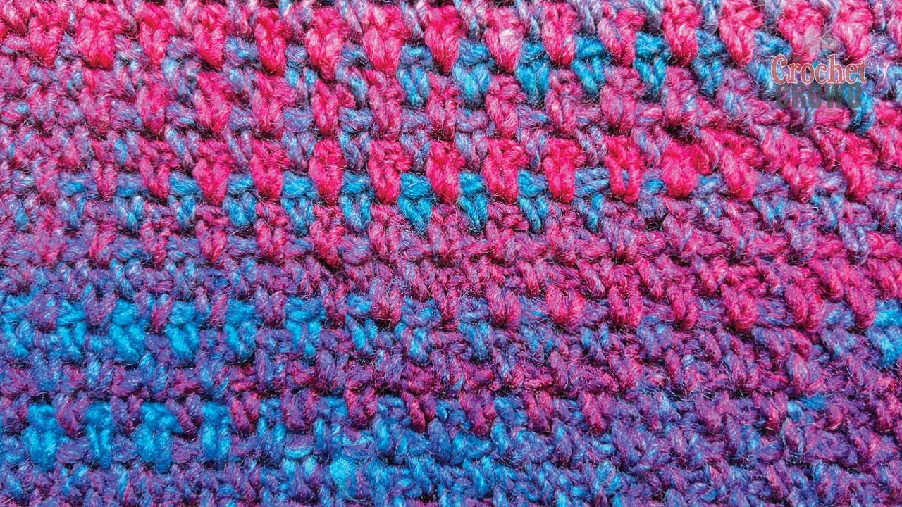 Left Hand: Crochet Moss Stitch in Odd Chain Count - YouTube