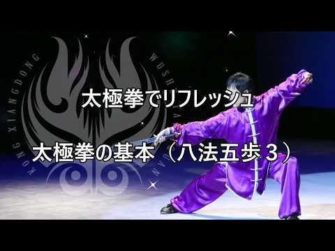 太極拳でリフレッシュ 太極拳の基本（八法五歩3） - YouTube