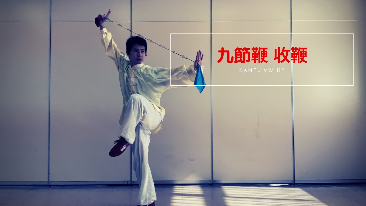 九節鞭の收鞭 カンフー武器 中国武術太極拳器械 wushutaiji jiujiebian