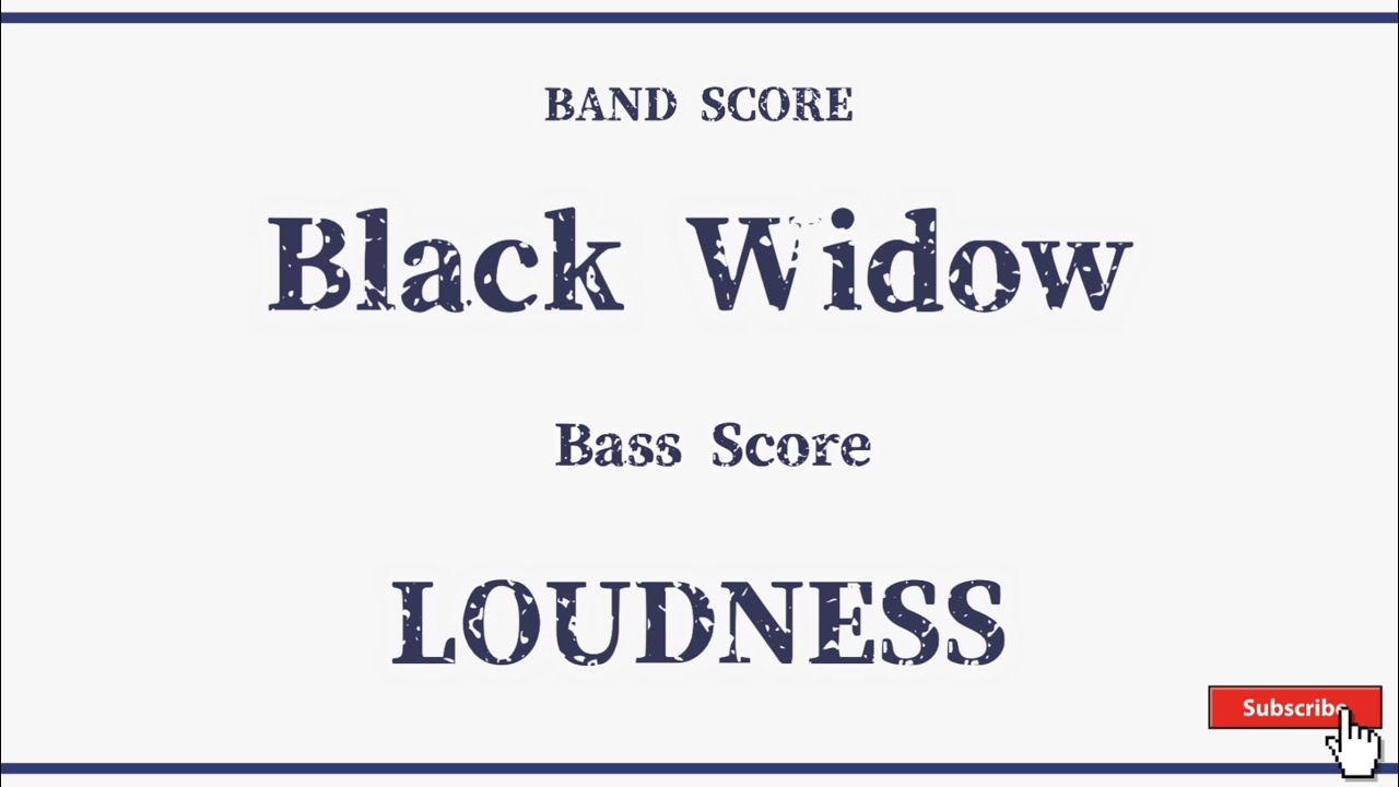LOUDNESS】Band Score『Black Widow』Guiter Score！ - YouTube