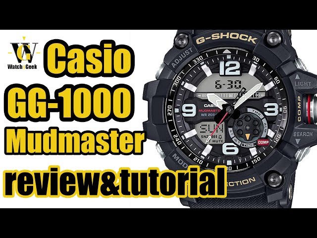 Casio G Shock GG 1000 MUDMASTER - module 5476 review & tutorial
