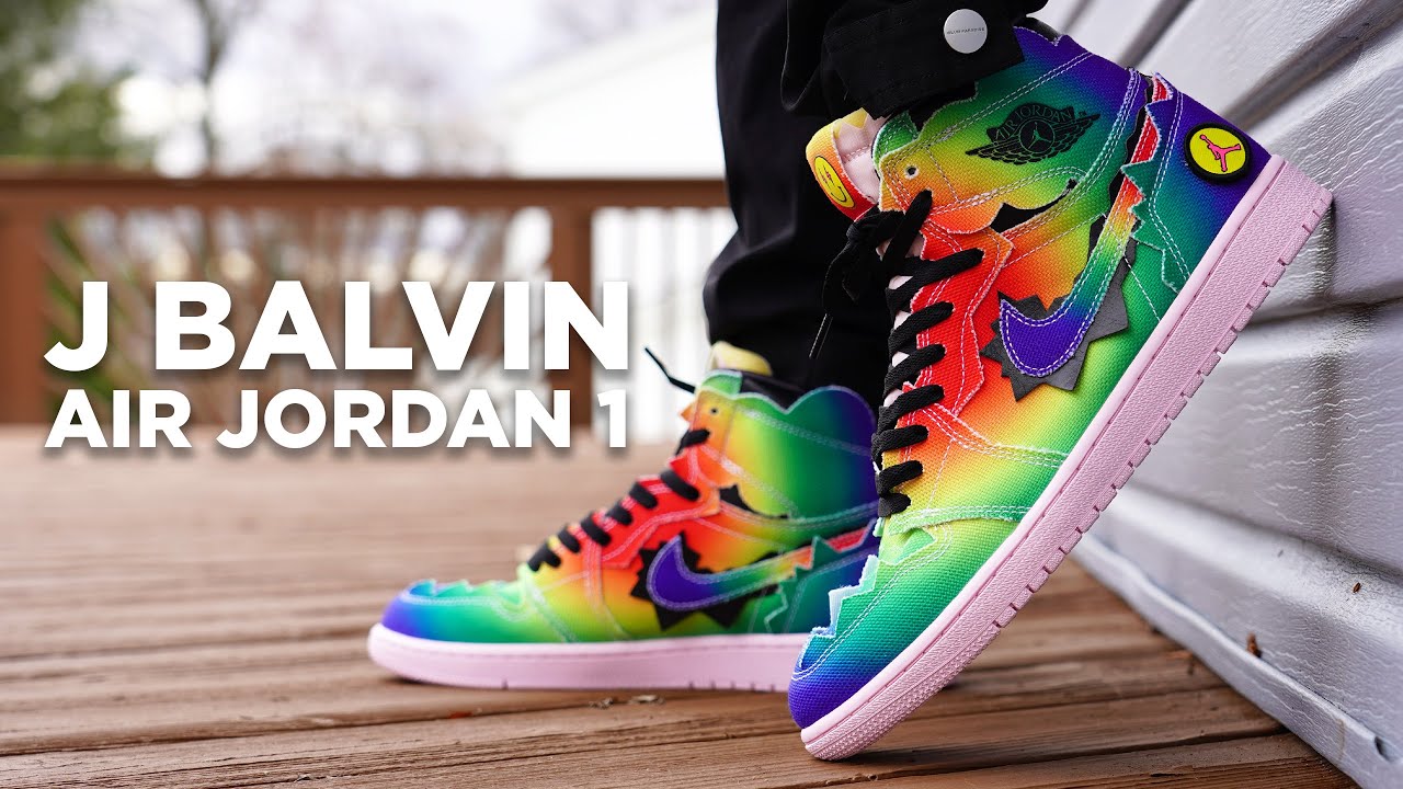 J BALVIN x Air Jordan 1 REVIEW & On Feet - YouTube