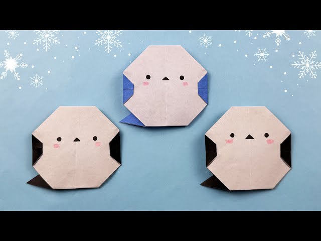 折り紙】簡単‼シマエナガ✨How to make Long-tailed Tit#鳥#とり#bird