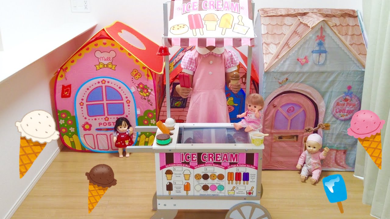 Ice Cream Cart Playset : Melissa & Doug Snacks and Sweets Food