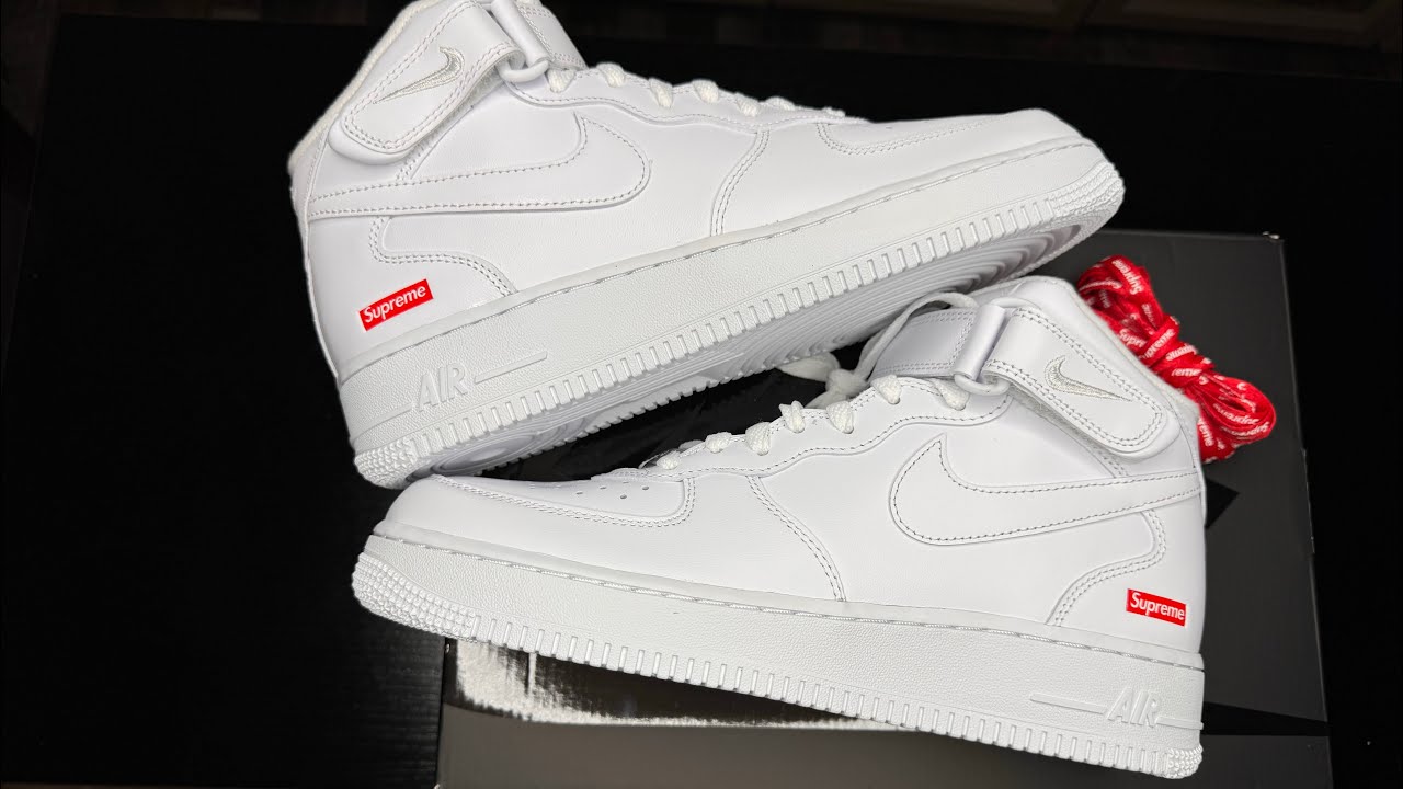 Unboxing the 2024 Supreme x Air Force 1 Mid 'Box Logo - Triple