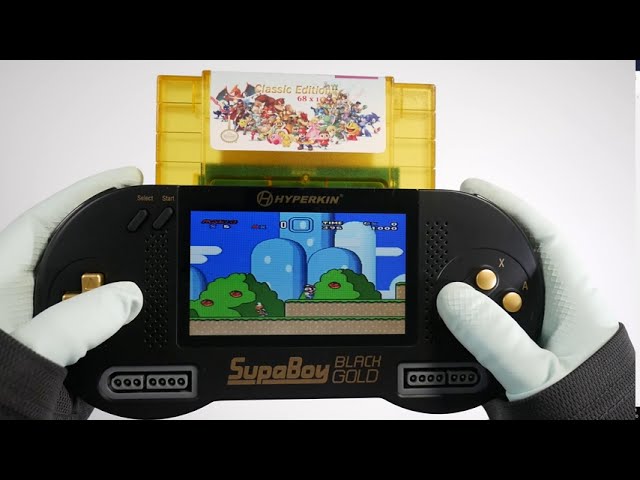 Hyperkin SupaBoy Black Gold Edition - Unboxing + Gameplay - YouTube