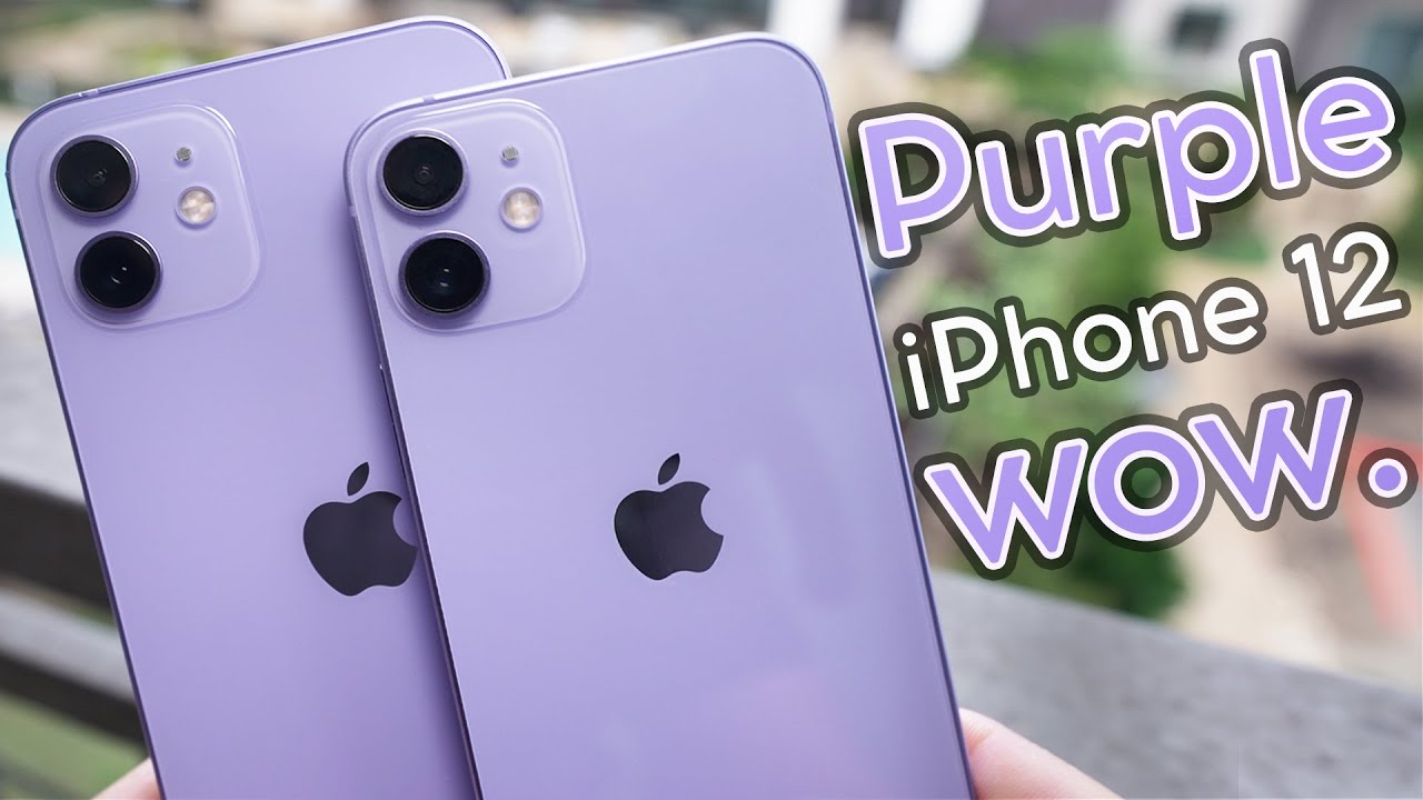 Purple iPhone 12 & 12 Mini Unboxing, Cases, & Size Comparison