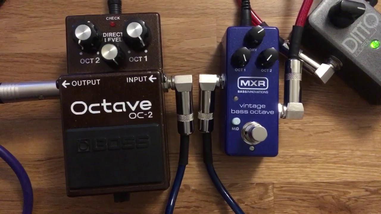 Boss OC-2 vs MXR Vintage Bass Octave M280 - YouTube