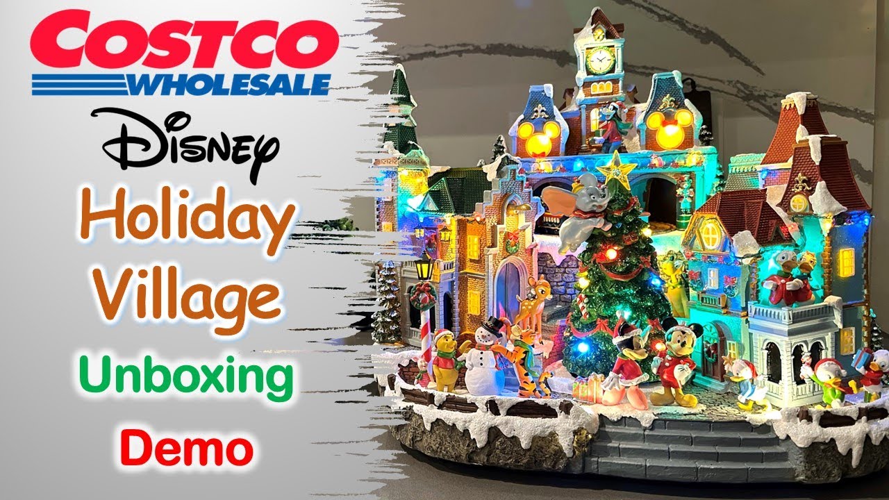 Costco Disney Animated Holiday Village | Unboxing | Demo - YouTube