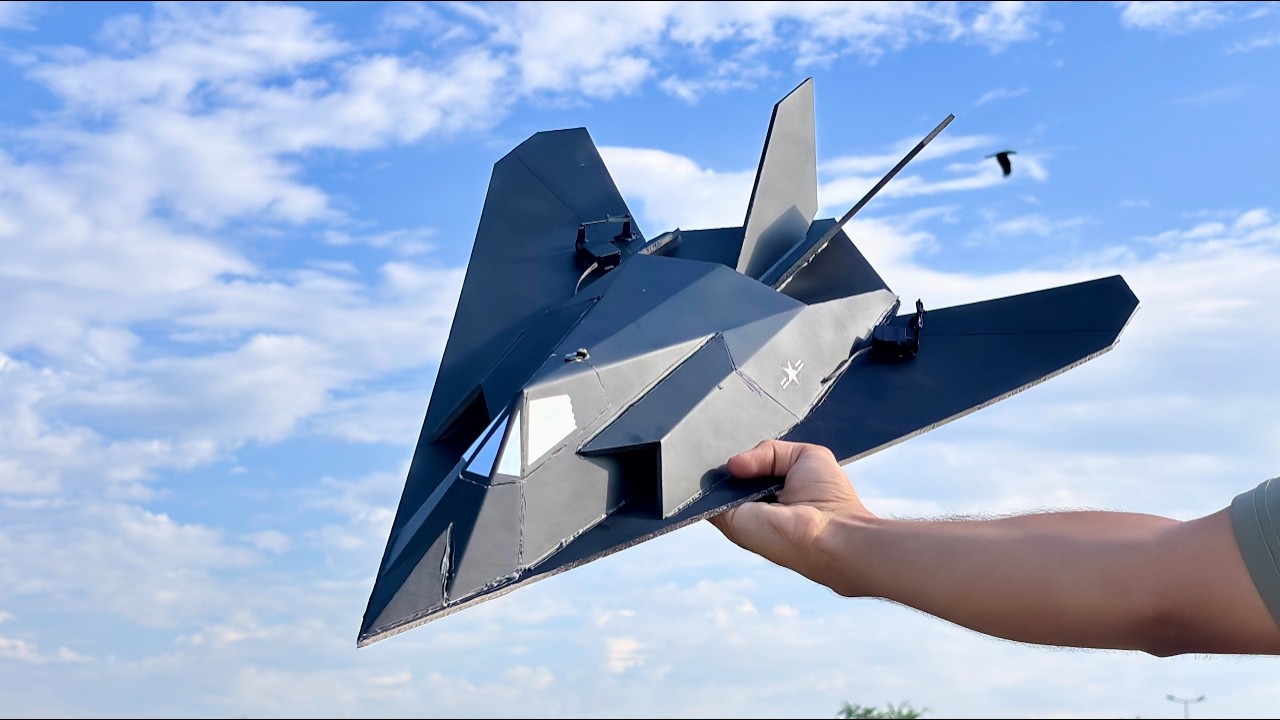 How to make F-117 Nighthawk RC Airplane | Step by Step - YouTube