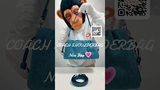 COACH】コーチ バッグ デニム 巾着 レザー フェイ ロゴ 3WAY クロス