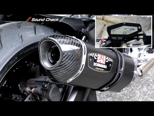 MT-09 ヨシムラ機械曲R-77サイクロン カーボンエンド マフラー 音