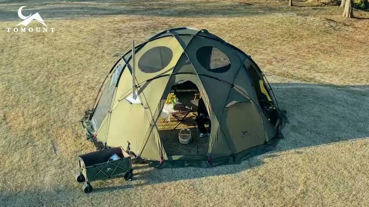 TOMOUNT ドームテント 大型 70Dナイロン 直径505cm 高さ225cm 6-10人用