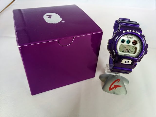 Casio G-SHOCK Purple Bape Limited edition DW-6900. HD - YouTube