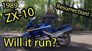 Resurrecting a forgotten 1989 Kawasaki ZX-10 - YouTube